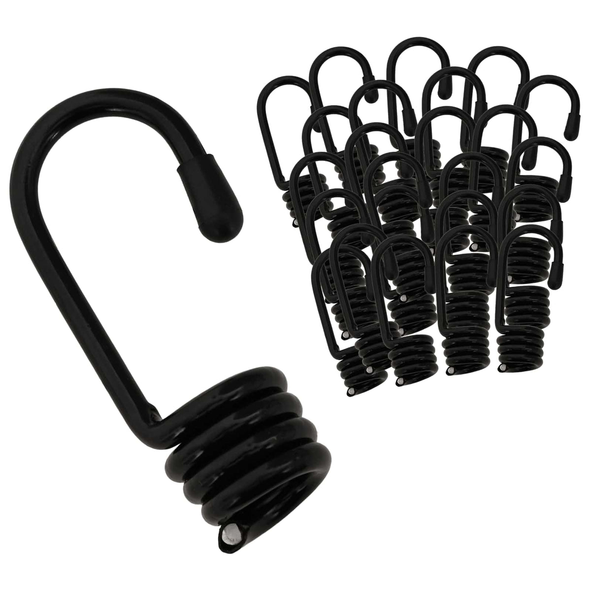 vidaXL Hooks 100 pcs Black 8 mm x 5 cm Steel