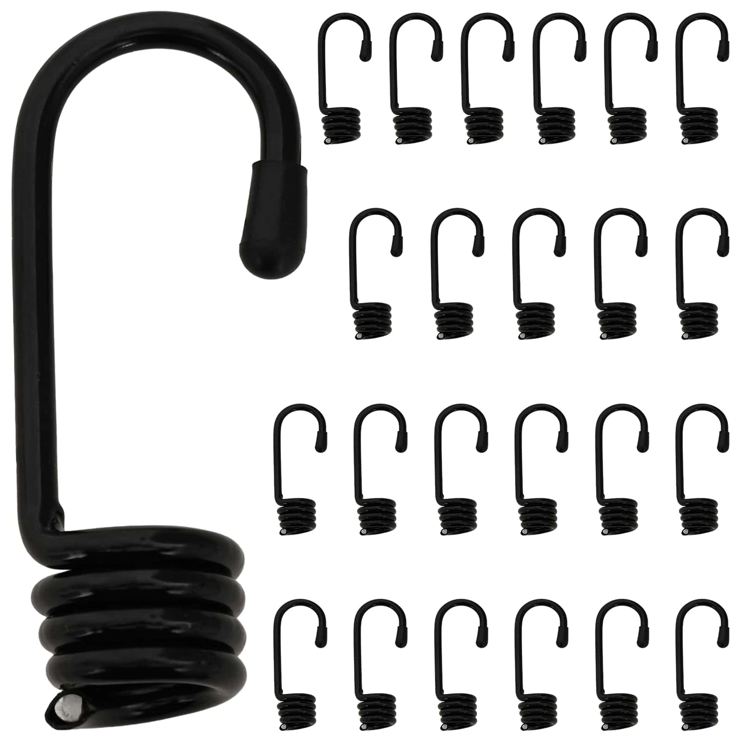 vidaXL Hooks 24 pcs Black 10 mm x 5 cm Steel