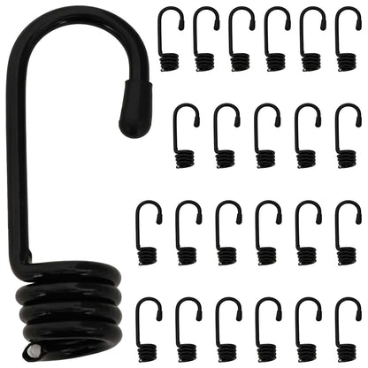 vidaXL Hooks 24 pcs Black 10 mm x 5 cm Steel