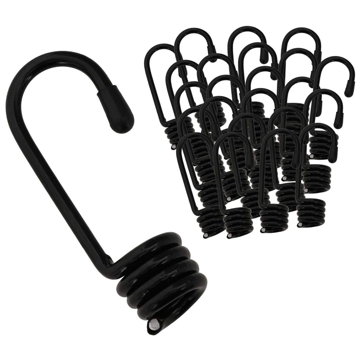 vidaXL Hooks 100 pcs Black 10 mm x 5 cm Steel