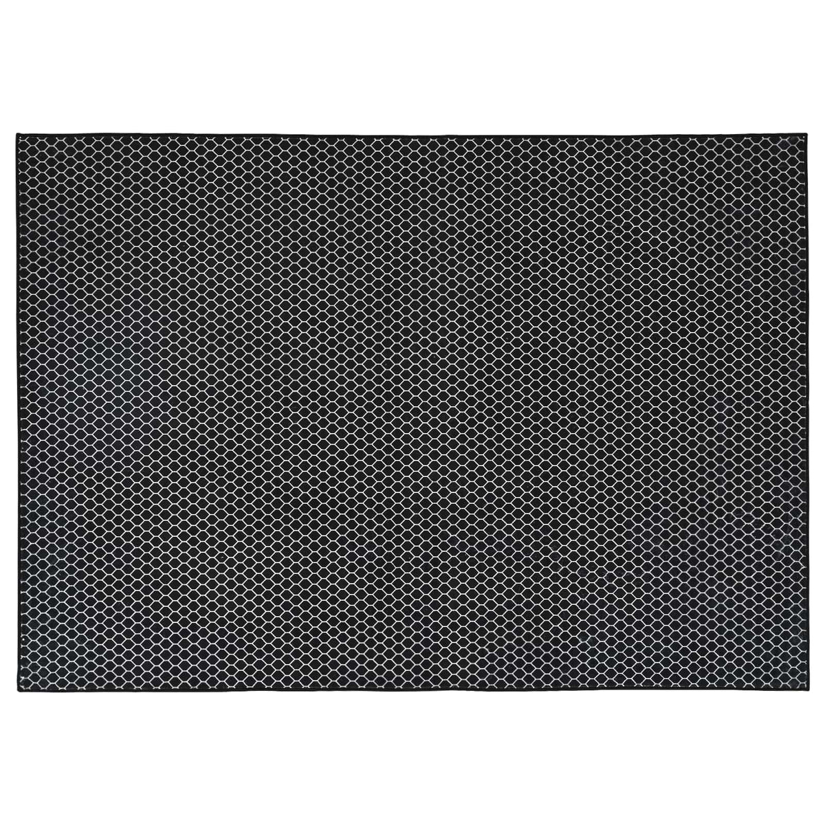 vidaXL Rug ORIZ Black Mesh Pattern 240 x 340 cm 100% Polyester