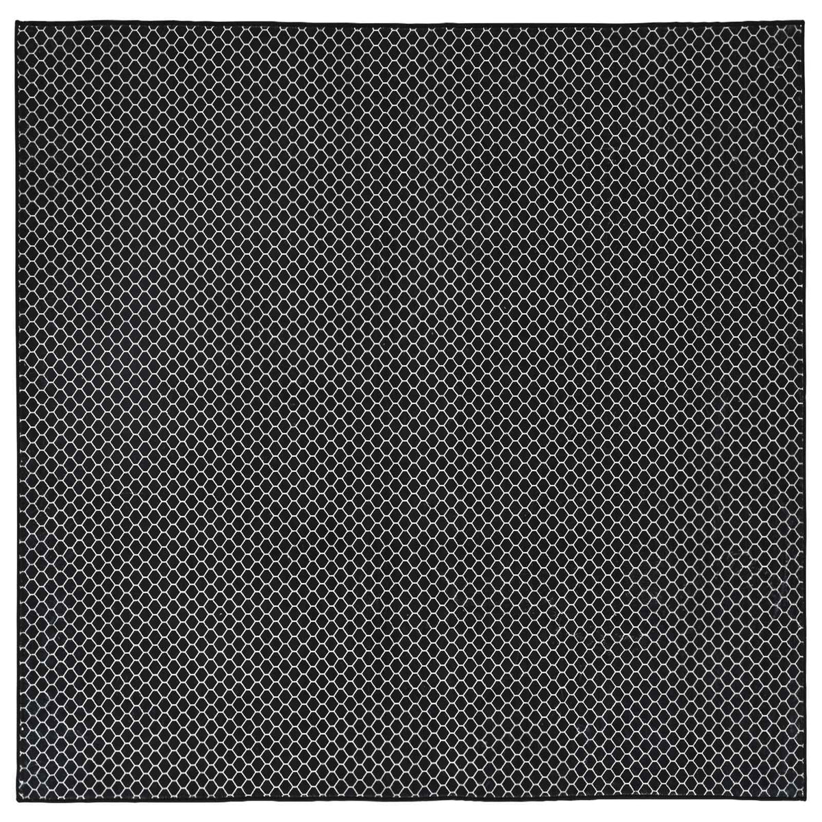 vidaXL Rug ORIZ Black Mesh Pattern 200 x 200 cm 100% Polyester