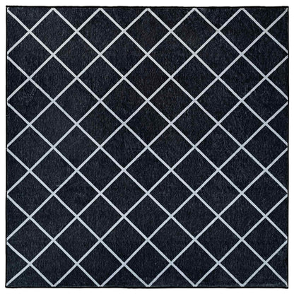 vidaXL Rug ORIZ Black Diamond Pattern 240 x 240 cm 100% Polyester