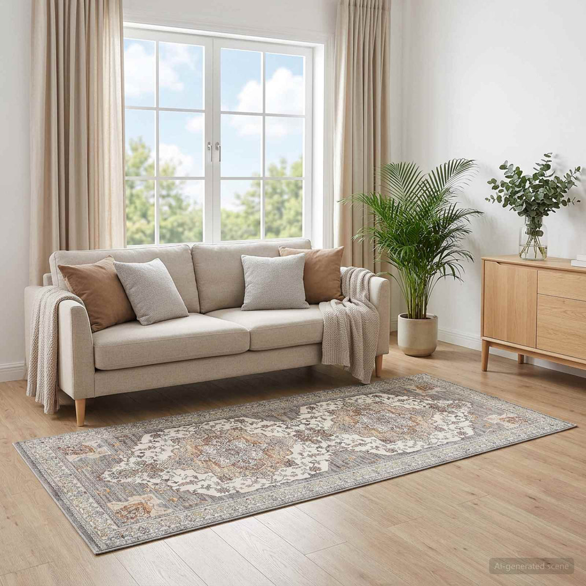 vidaXL Rug ORIZ Brown 80 x 200 cm 100% Polyester