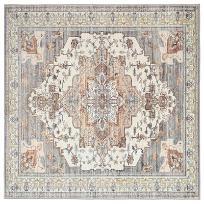 vidaXL Rug ORIZ Brown 240 x 240 cm 100% Polyester