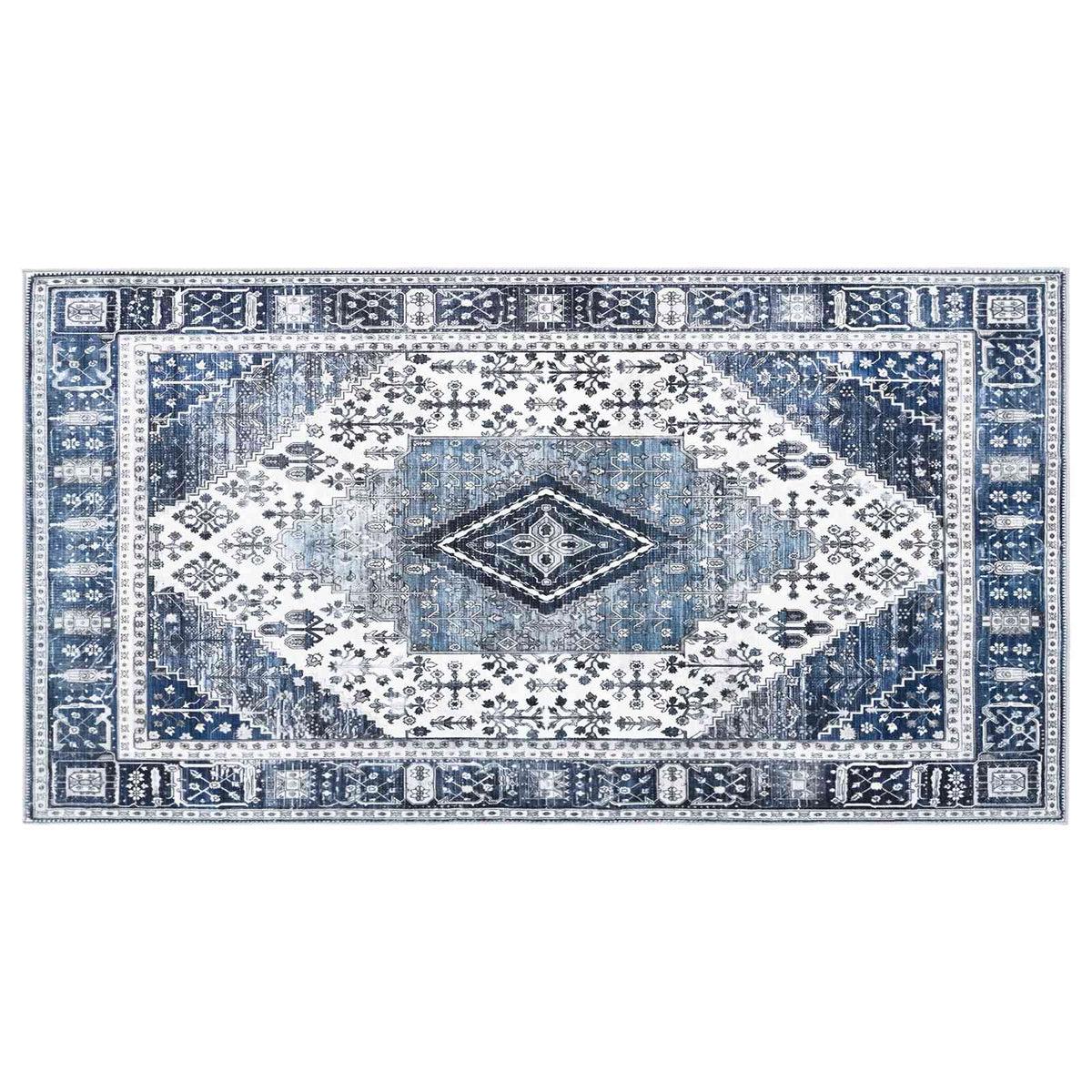 vidaXL Rug ORIZ Dark Blue 80 x 150 cm 100% Polyester