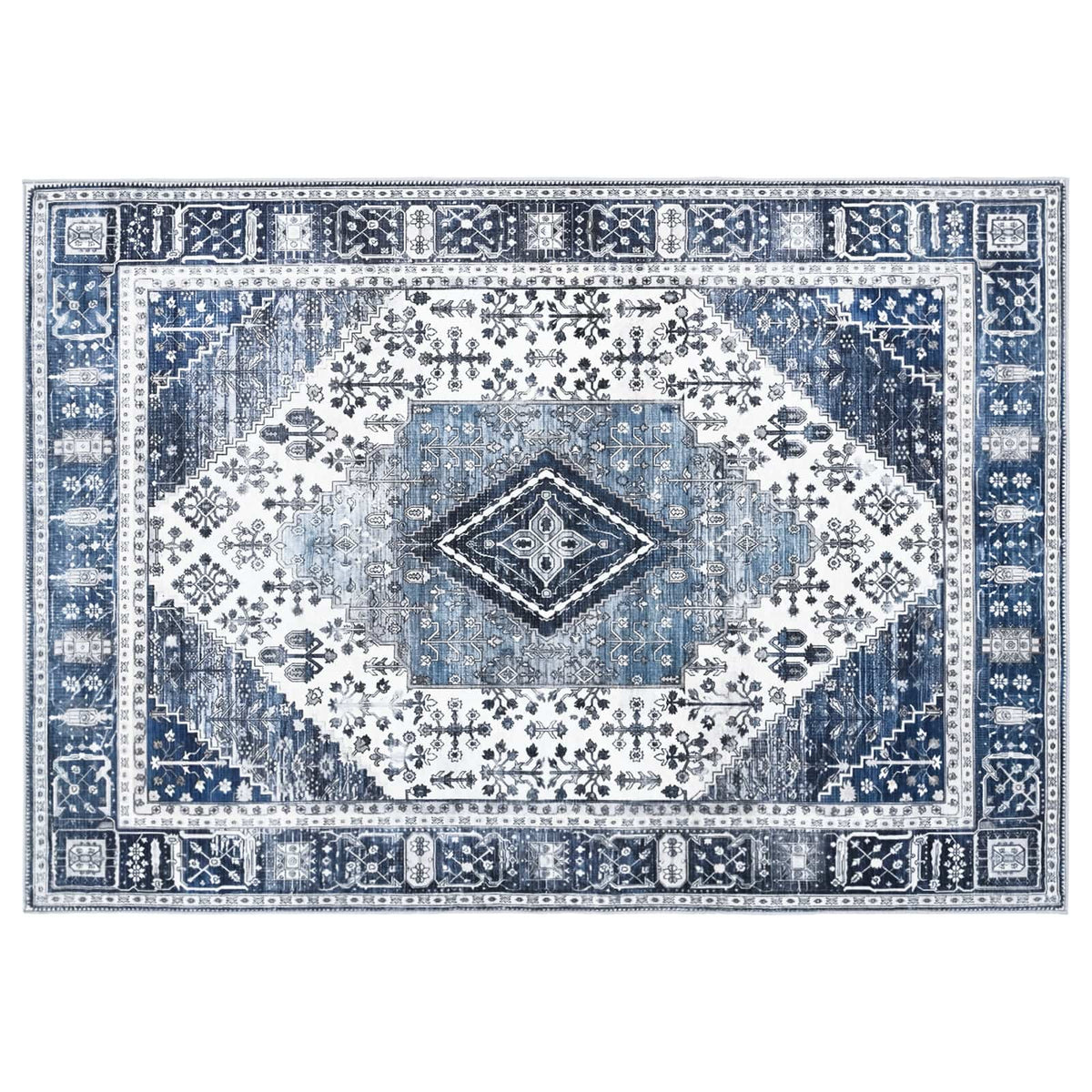 vidaXL Rug ORIZ Dark Blue 120 x 170 cm 100% Polyester