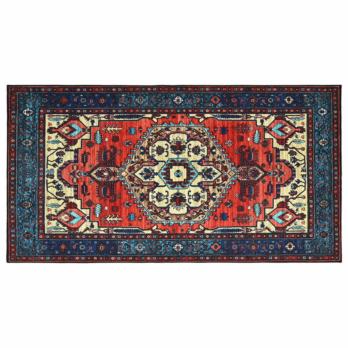 vidaXL Rug ORIZ Red 80 x 150 cm 100% Polyester