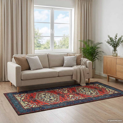 vidaXL Rug ORIZ Red 80 x 200 cm 100% Polyester