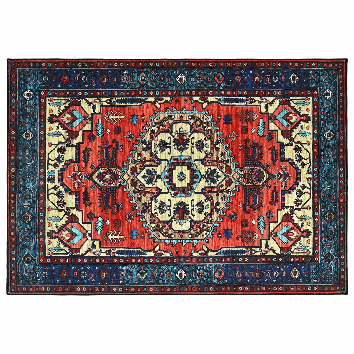 vidaXL Rug ORIZ Red 160 x 230 cm 100% Polyester