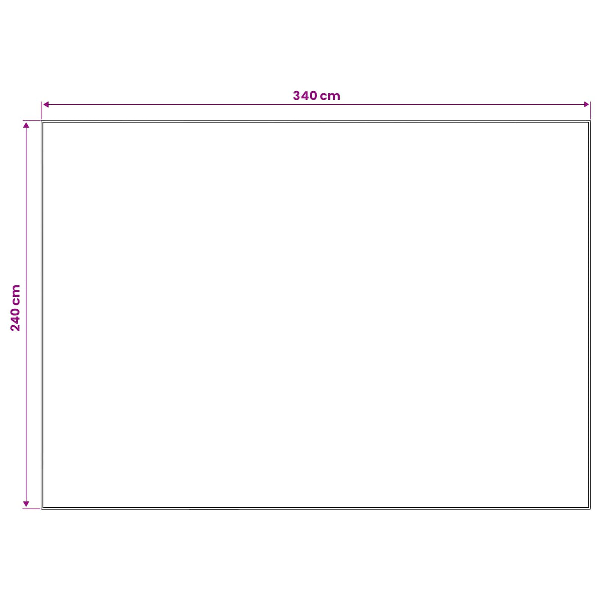 vidaXL Rug ORIZ Cream 240 x 340 cm 100% Polyester