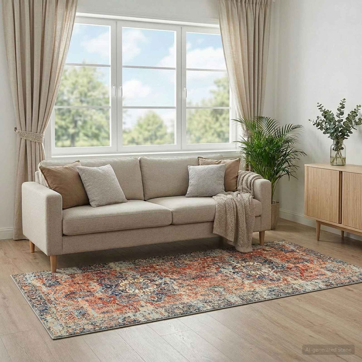 vidaXL Rug ORIZ Orange 80 x 200 cm 100% Polyester