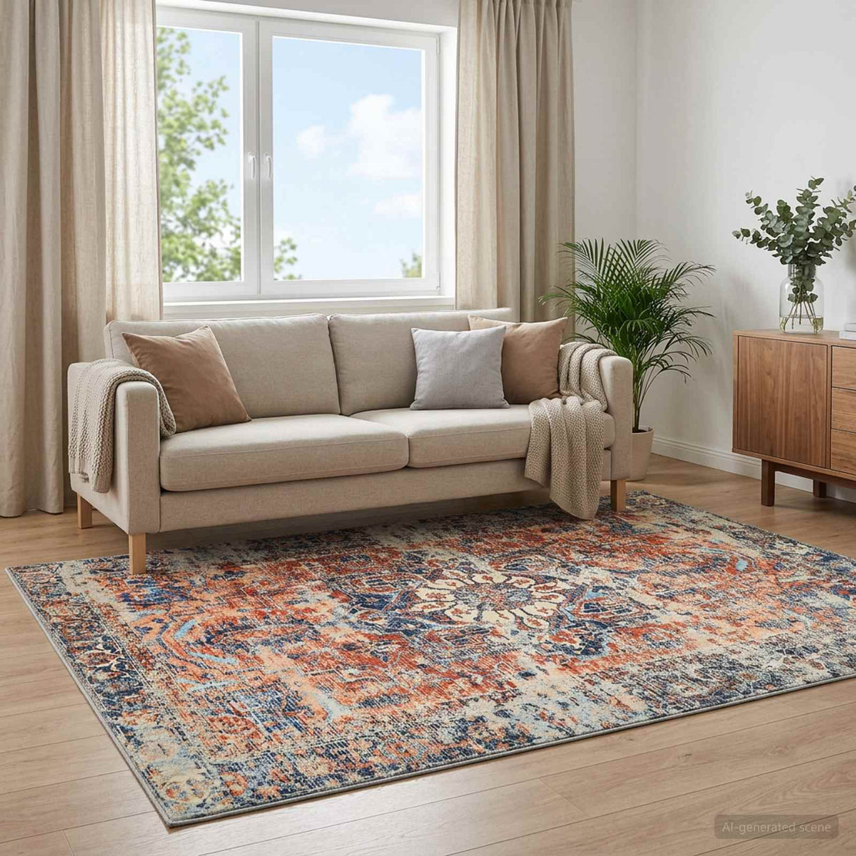 vidaXL Rug ORIZ Orange 240 x 340 cm 100% Polyester