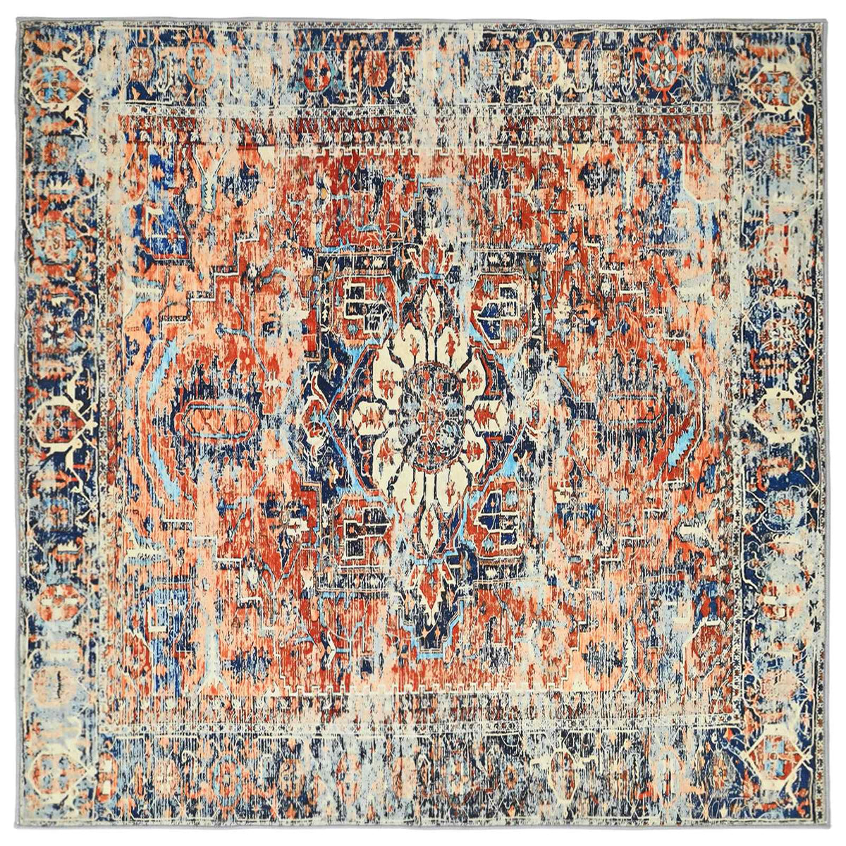 vidaXL Rug ORIZ Orange 200 x 200 cm 100% Polyester