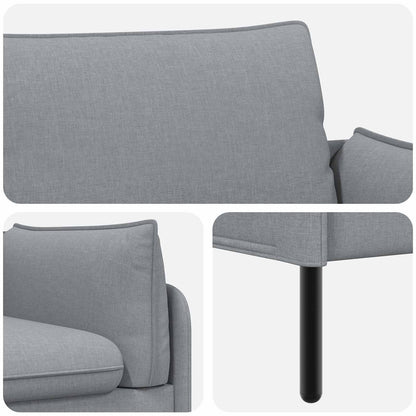 vidaXL 2-Seater Sofa Light Grey 188 x 81 x 89 cm Fabric