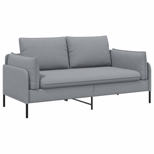vidaXL 2-Seater Sofa Light Grey 188 x 81 x 89 cm Fabric