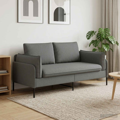 vidaXL 2-Seater Sofa Dark Grey 188 x 81 x 89 cm Fabric