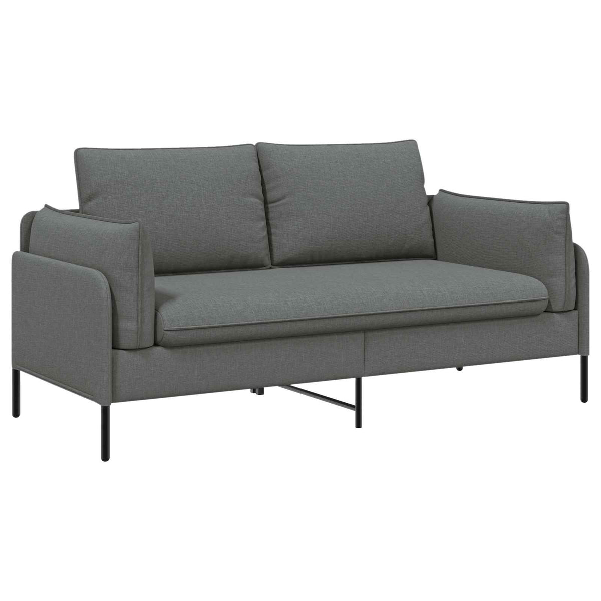 vidaXL 2-Seater Sofa Dark Grey 188 x 81 x 89 cm Fabric