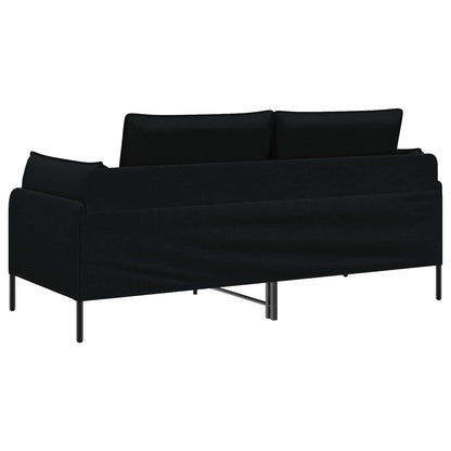 vidaXL 2-Seater Sofa Black 188 x 81 x 89 cm Fabric