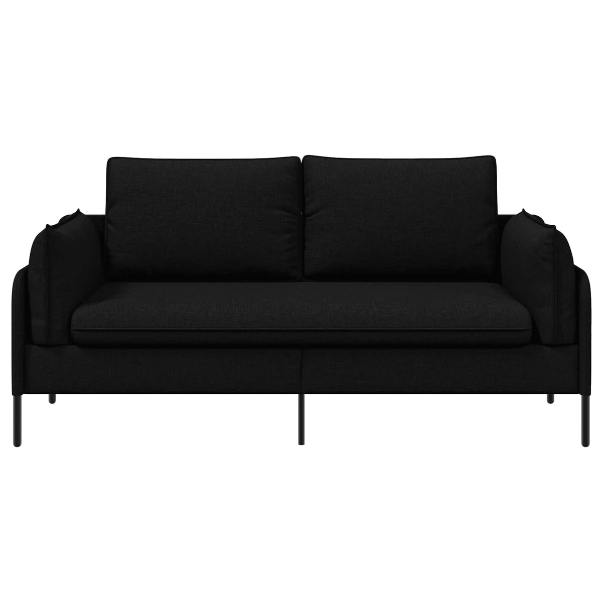 vidaXL 2-Seater Sofa Black 188 x 81 x 89 cm Fabric