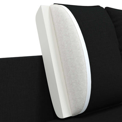 vidaXL 2-Seater Sofa Black 188 x 81 x 89 cm Fabric