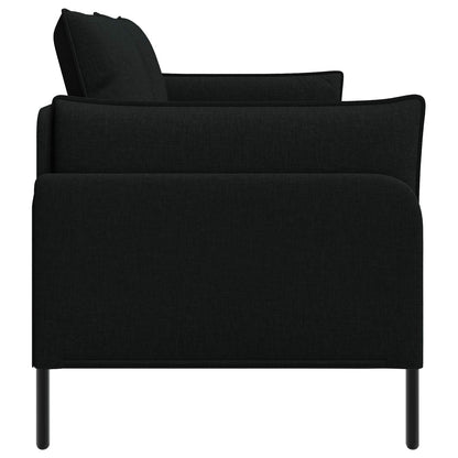 vidaXL 2-Seater Sofa Black 188 x 81 x 89 cm Fabric