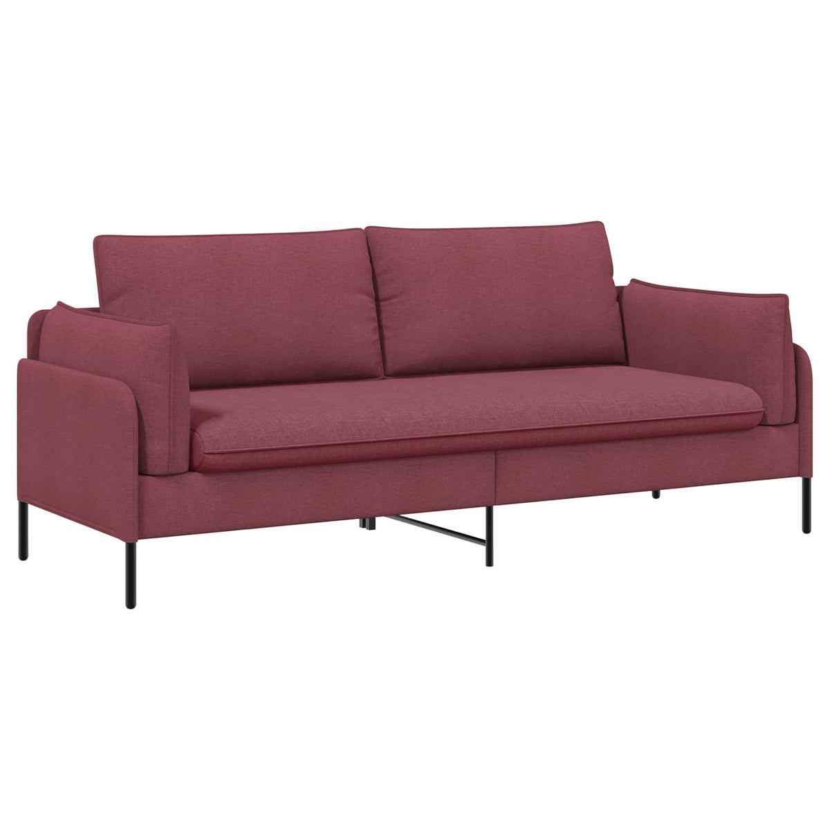 vidaXL 2-Seater Sofa Wine Red 188 x 81 x 89 cm Fabric