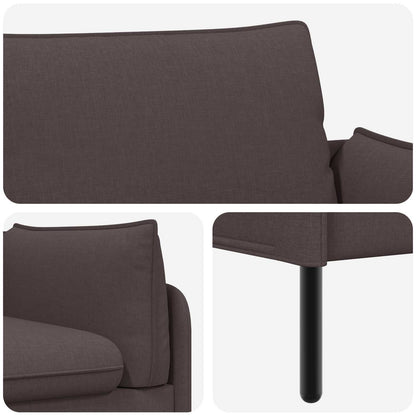 vidaXL 2-Seater Sofa Dark Brown 188 x 81 x 89 cm Fabric