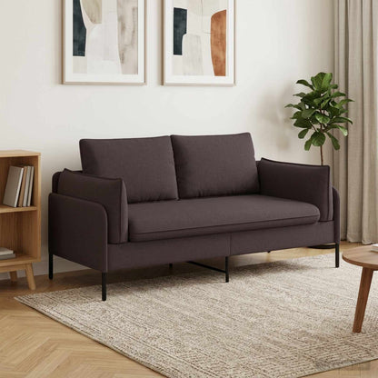 vidaXL 2-Seater Sofa Dark Brown 188 x 81 x 89 cm Fabric