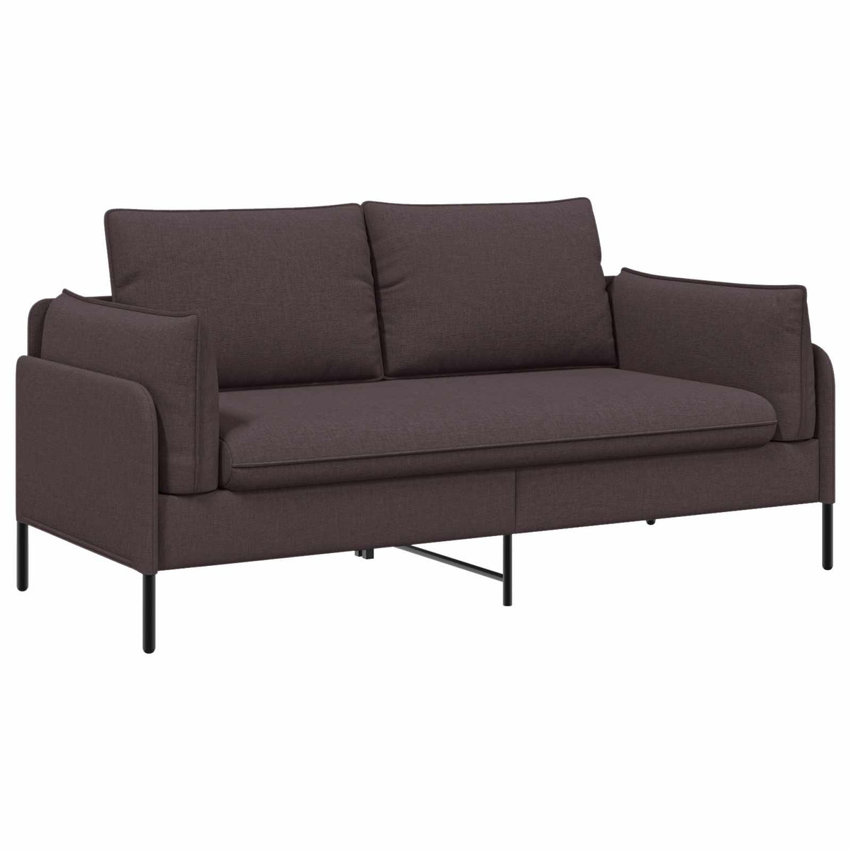 vidaXL 2-Seater Sofa Dark Brown 188 x 81 x 89 cm Fabric