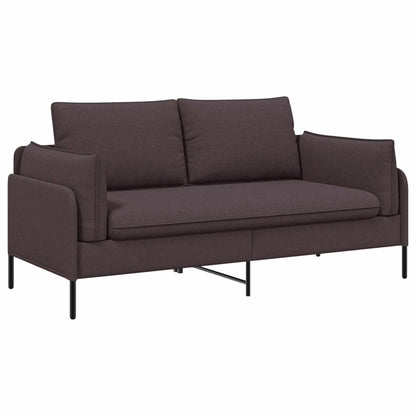 vidaXL 2-Seater Sofa Dark Brown 188 x 81 x 89 cm Fabric