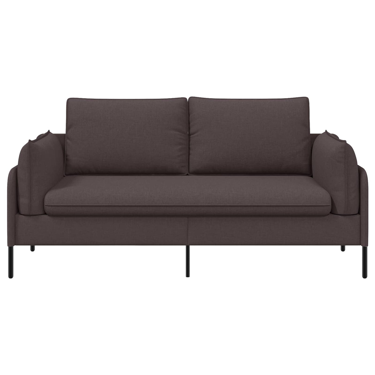 vidaXL 2-Seater Sofa Dark Brown 188 x 81 x 89 cm Fabric