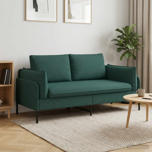 vidaXL 2-Seater Sofa Dark Green 188 x 81 x 89 cm Fabric