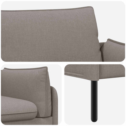 vidaXL 2-Seater Sofa Taupe 188 x 81 x 89 cm Fabric