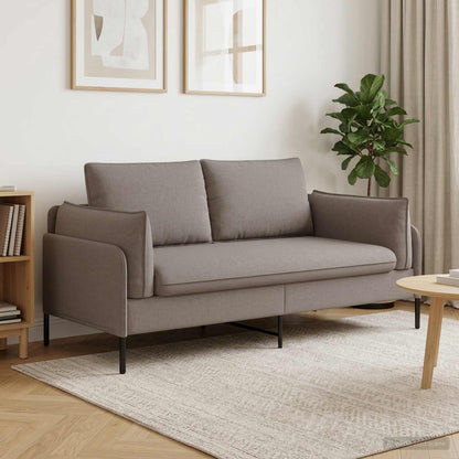 vidaXL 2-Seater Sofa Taupe 188 x 81 x 89 cm Fabric