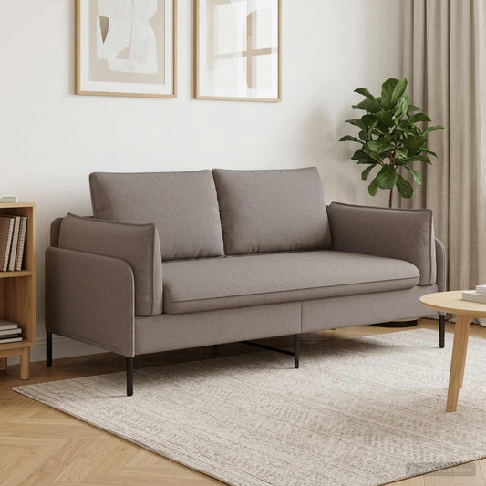 vidaXL 2-Seater Sofa Taupe 188 x 81 x 89 cm Fabric