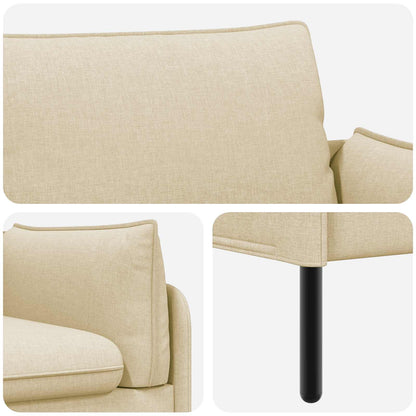 vidaXL 2-Seater Sofa Cream 188 x 81 x 89 cm Fabric