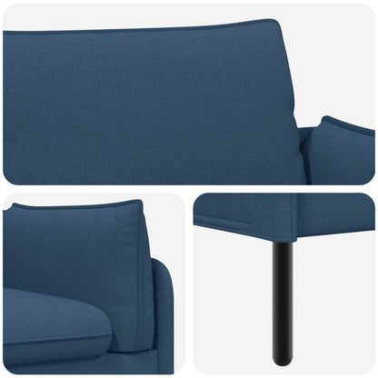 vidaXL 2-Seater Sofa Blue 188 x 81 x 89 cm Fabric