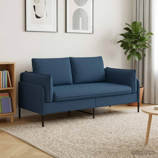 vidaXL 2-Seater Sofa Blue 188 x 81 x 89 cm Fabric