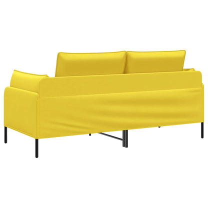vidaXL 2-Seater Sofa Light Yellow 188 x 81 x 89 cm Fabric