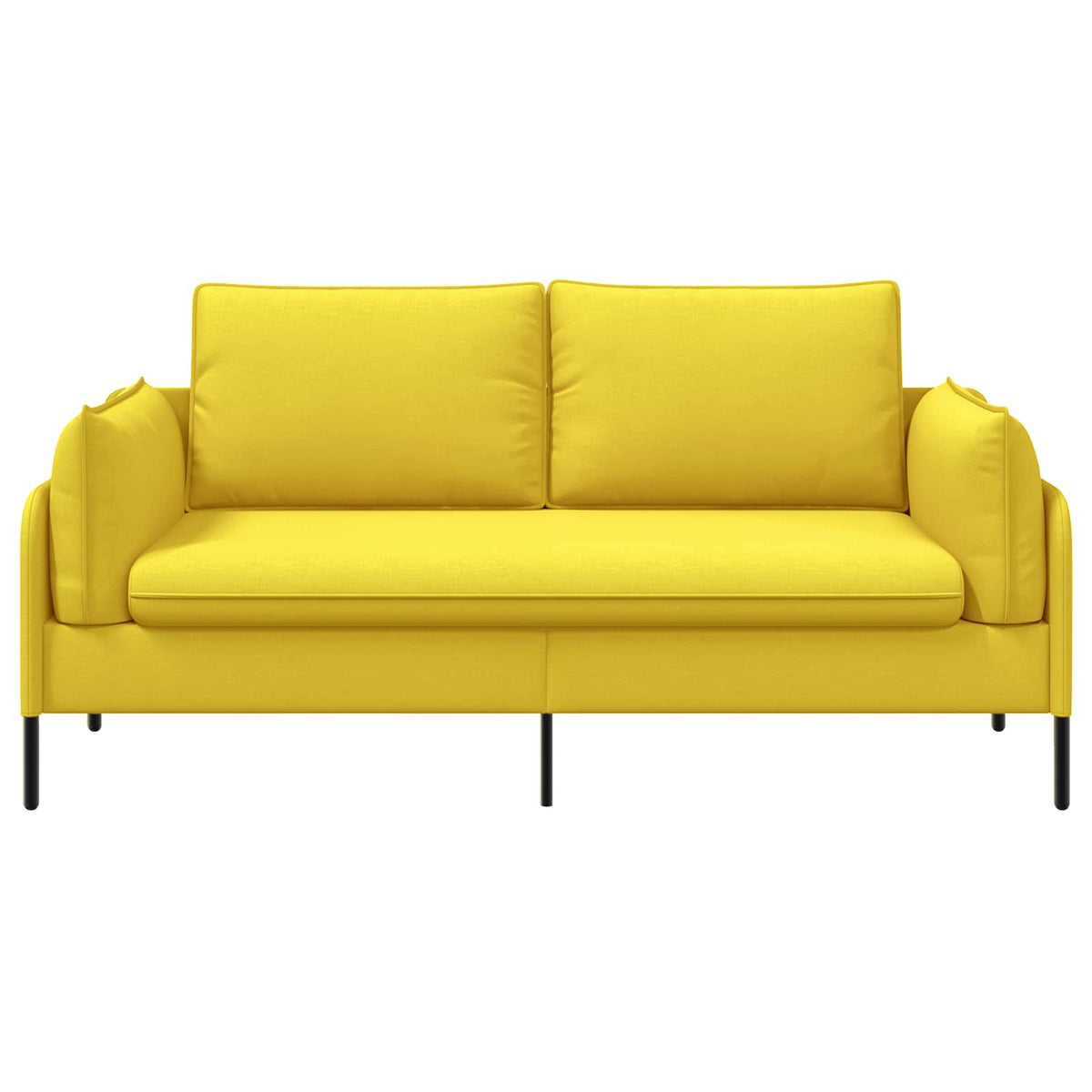 vidaXL 2-Seater Sofa Light Yellow 188 x 81 x 89 cm Fabric
