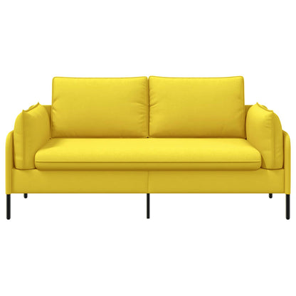 vidaXL 2-Seater Sofa Light Yellow 188 x 81 x 89 cm Fabric
