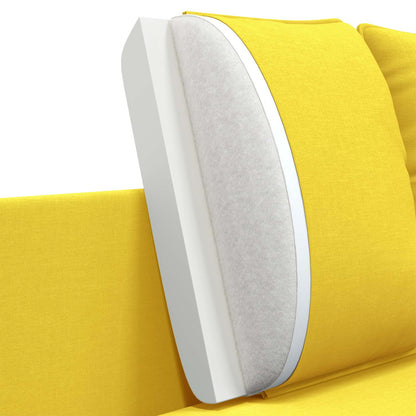 vidaXL 2-Seater Sofa Light Yellow 188 x 81 x 89 cm Fabric