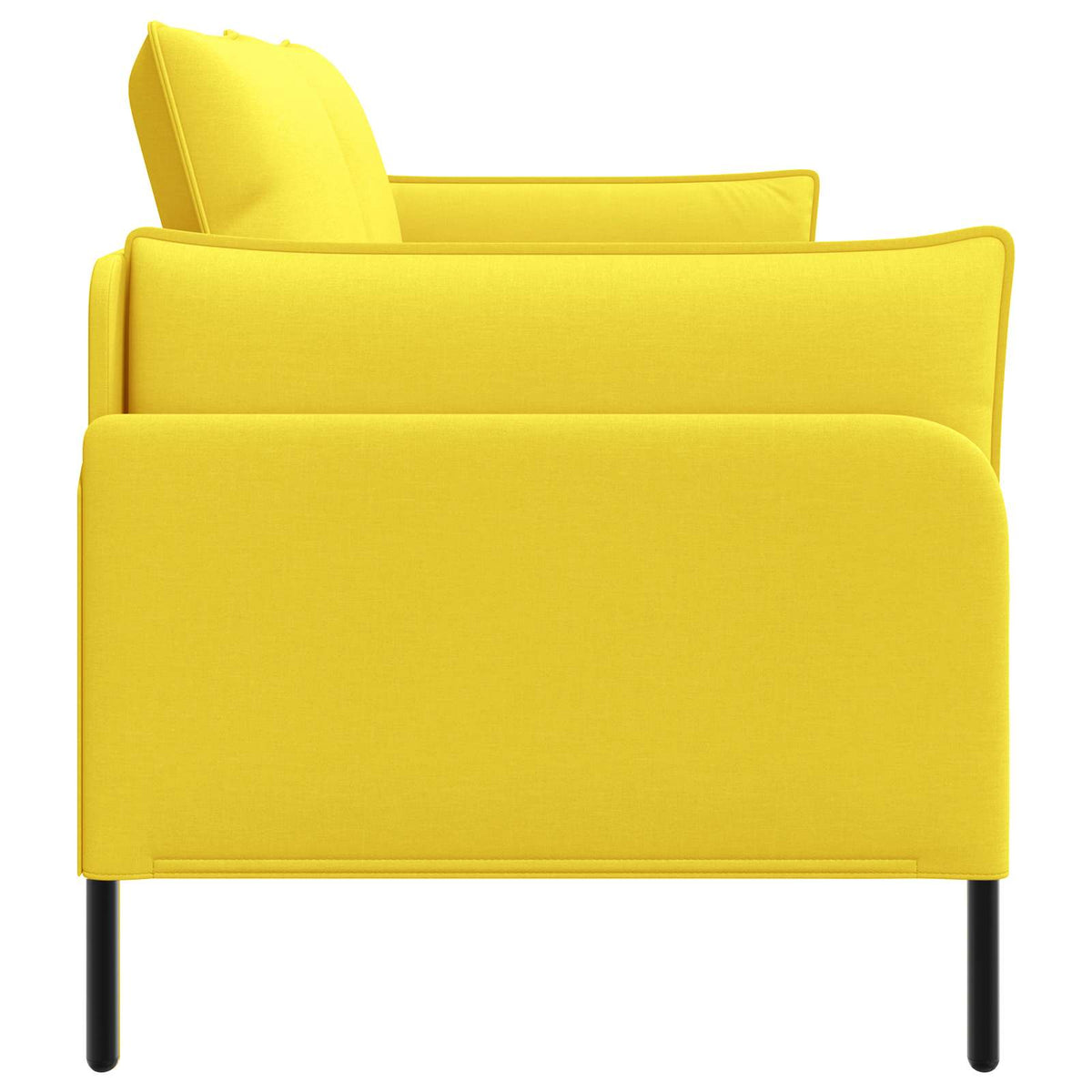 vidaXL 2-Seater Sofa Light Yellow 188 x 81 x 89 cm Fabric