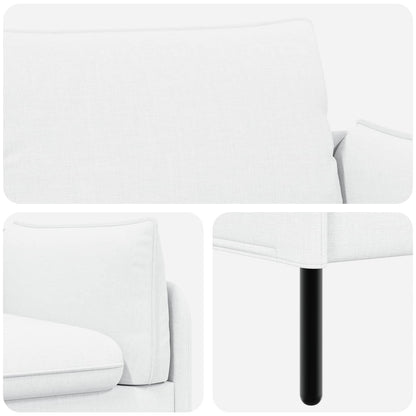 vidaXL 2-Seater Sofa White 188 x 81 x 89 cm Fabric