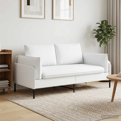 vidaXL 2-Seater Sofa White 188 x 81 x 89 cm Fabric