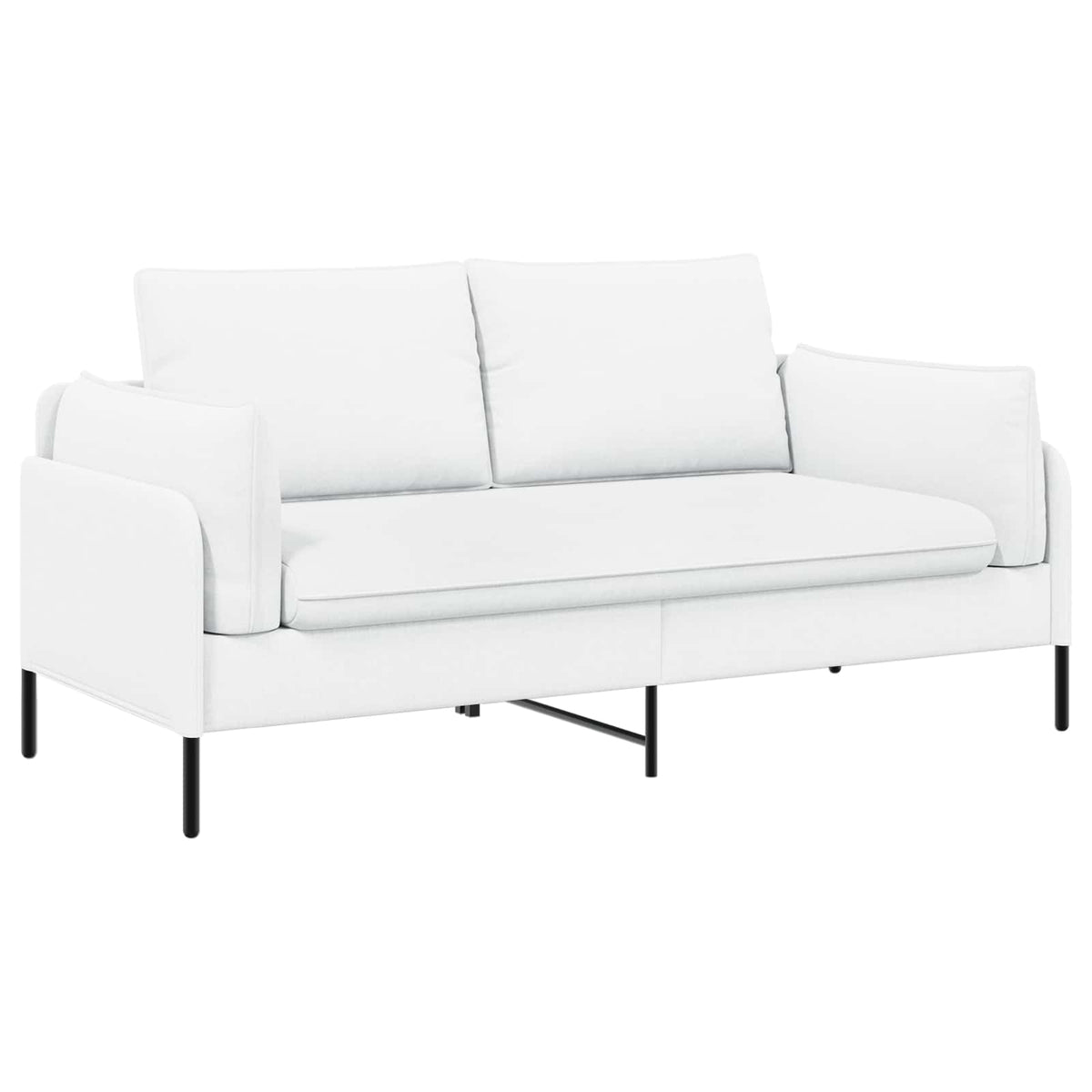 vidaXL 2-Seater Sofa White 188 x 81 x 89 cm Fabric