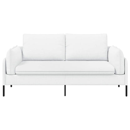 vidaXL 2-Seater Sofa White 188 x 81 x 89 cm Fabric