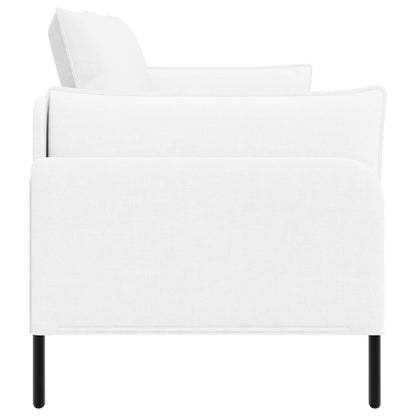 vidaXL 2-Seater Sofa White 188 x 81 x 89 cm Fabric