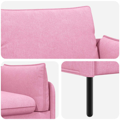 vidaXL 2-Seater Sofa Pink 188 x 81 x 89 cm Fabric